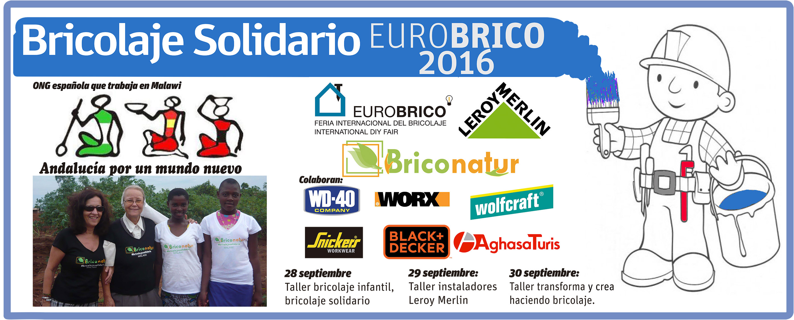 You are currently viewing Bricolaje solidario y talleres para instaladores, im Programm der Aktivitäten der Eurobrico